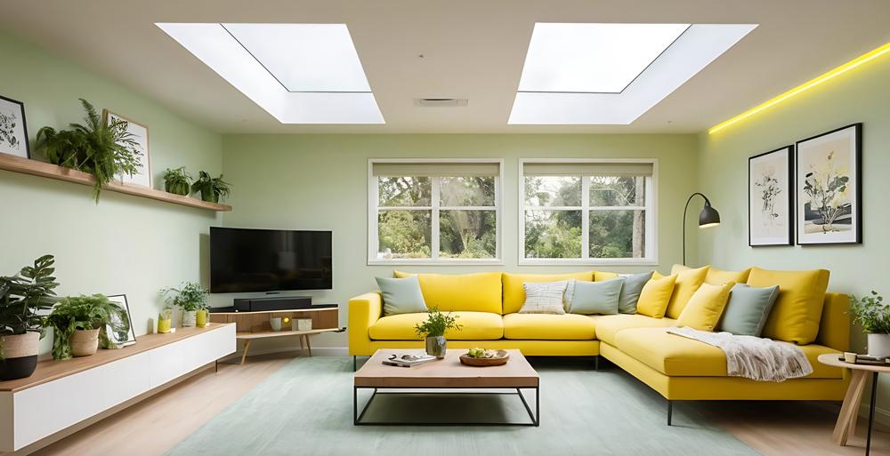 stratus flat skylights in home