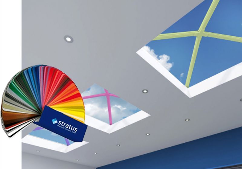 stratus roof lanterns in different colours